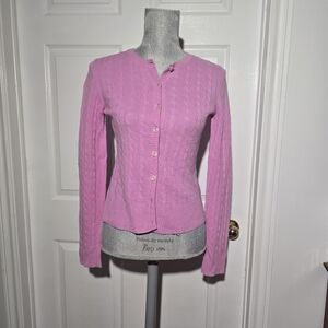 GENEVA cashmere Cable Knit Cardigan